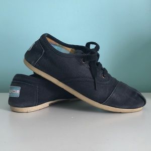 Toms Black Canvas Cordones